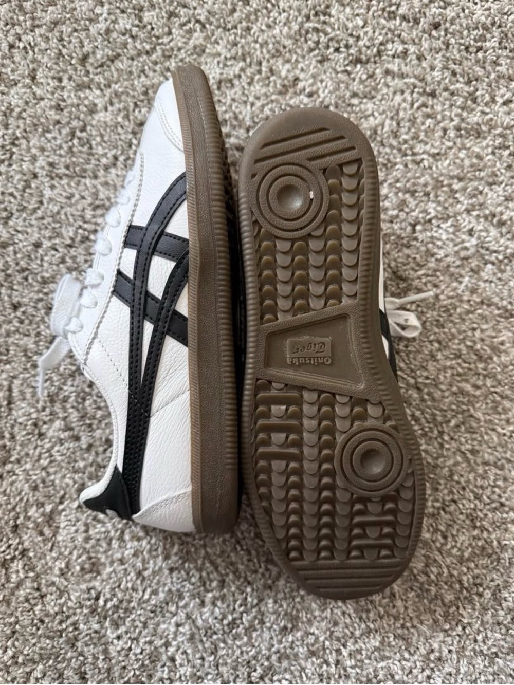 Onitsuka Tiger by Asics Kids White & Black Low-Top Sneakers